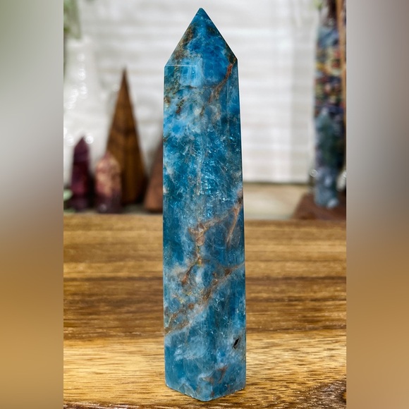 Other - 1230 Blue Apatite Crystal Tower